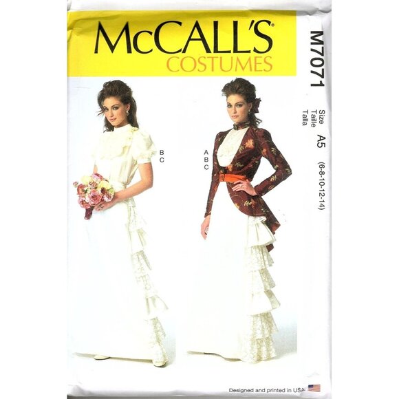 McCall's M7071 Misses 6 to 14 Victorian Era Dress Costume Uncut Sewing Pattern - Picture 1 of 2